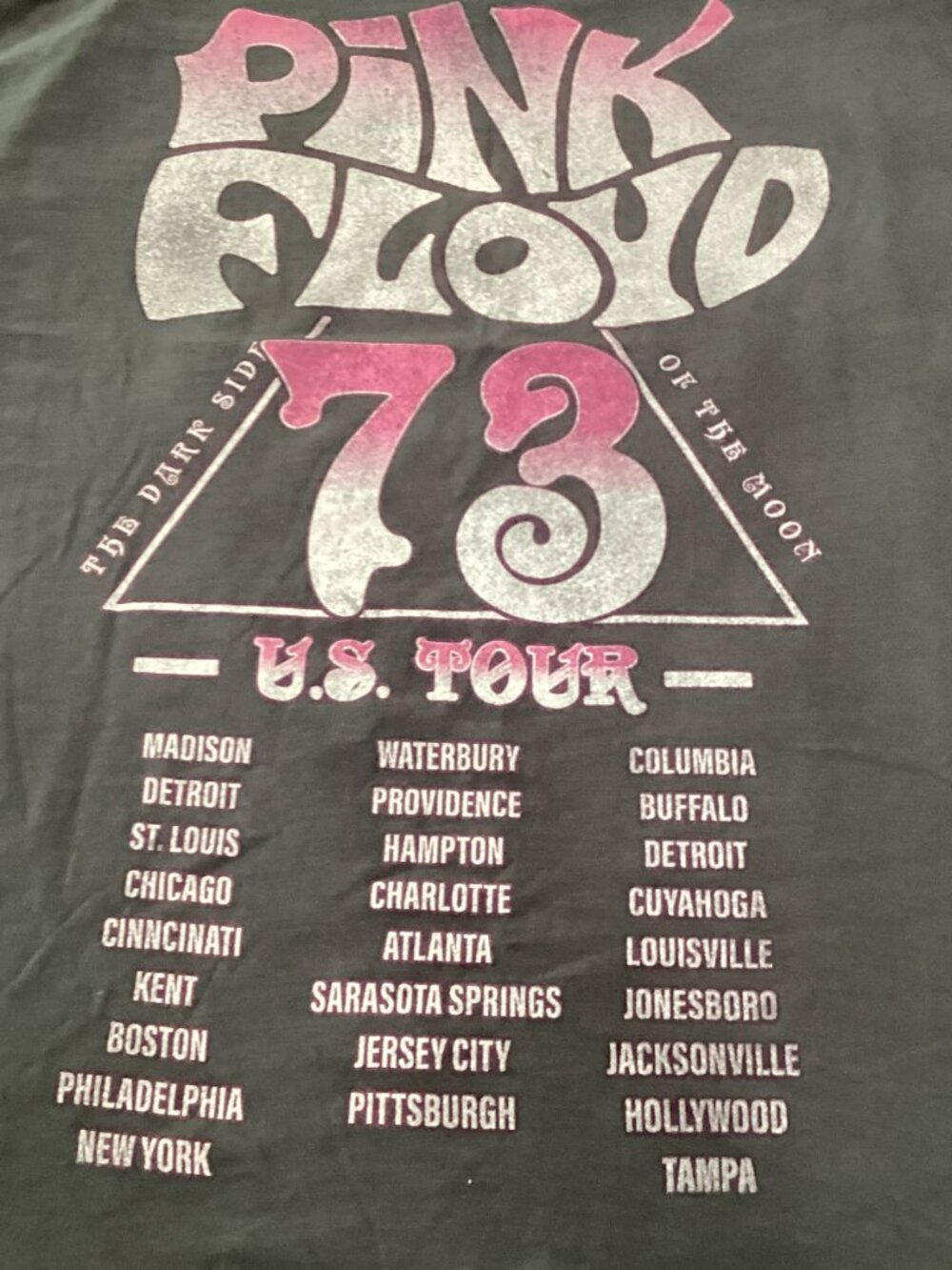 Vintage Pink Floyd 1973 Dark Side of the Moon Tour Concert T-shirt – L/XL - Picture 4 of 7